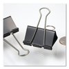 Officemate Binder Clips, Large, Black/Nickel, PK12, 12PK 99100